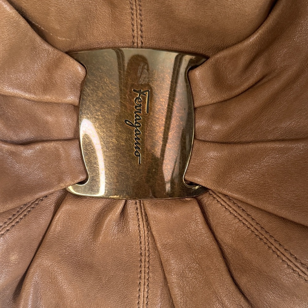 Salvatore Ferragamo Miss Vara Guisy Vintage Gancini Leather Hobo Bag - Picture 3 of 12